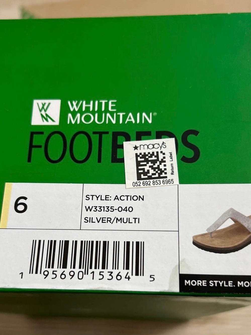 White Mountain Silver Rhinestone Thong Sandals - Picture 4 of 4